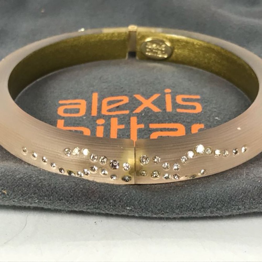 Alexis Bittar crystal hinged bracelet